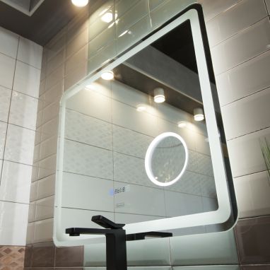 ASIGNATURA Зеркало с подогревом, LED подсветкой, косметическим зеркалом и часами Intense 65421800